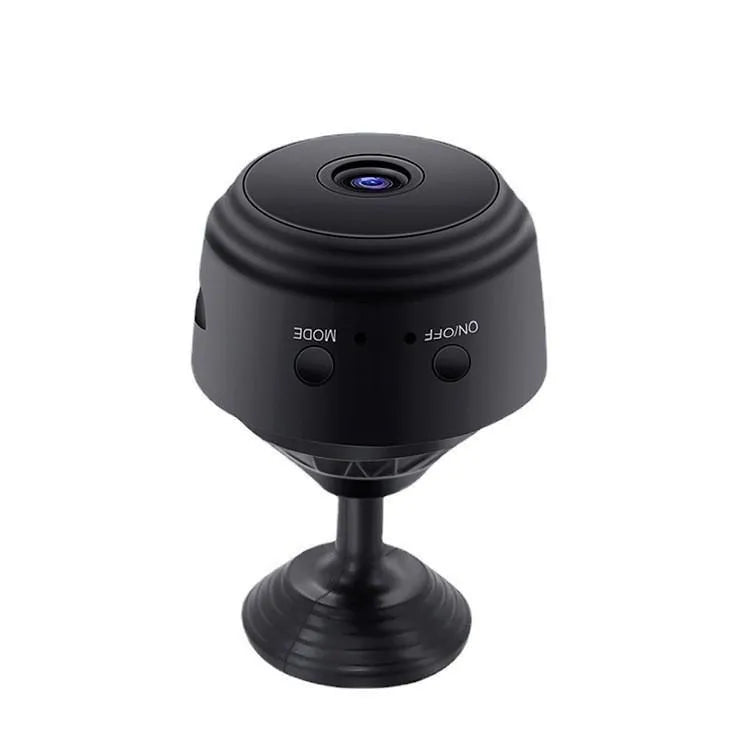 Wireless Mini Home Security Camera Black ABS